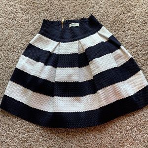 Flair Navy Blue & White Skirt